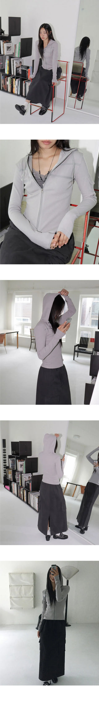 Weden Zuri Banding Cotton Cargo Long Skirt