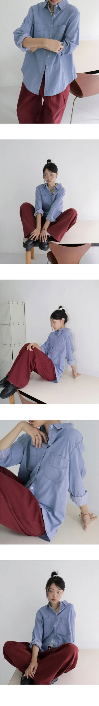 Dipping to pin tuck maxi wide pants