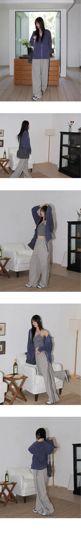 Birming Pigment Solid Zuri Balloon Two Way Hooded Zip-Up