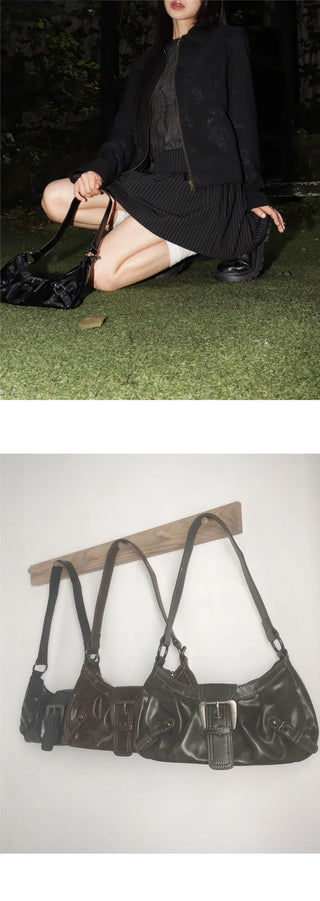 Moto Belt Mini Leather Shoulder Bag