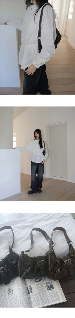 Moto Belt Mini Leather Shoulder Bag