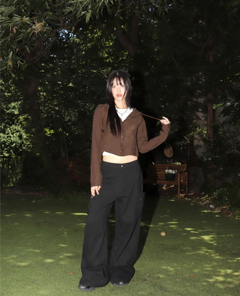 HAUVE BACKCUBE CARGO POCKET WIDE COTTON PANTS