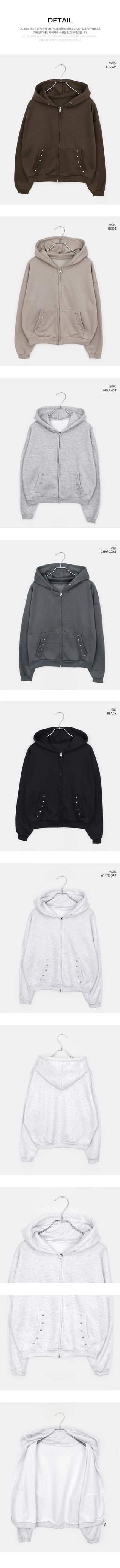 Makin Stud Two-Way Fleece Fleece-lined Zip-Up