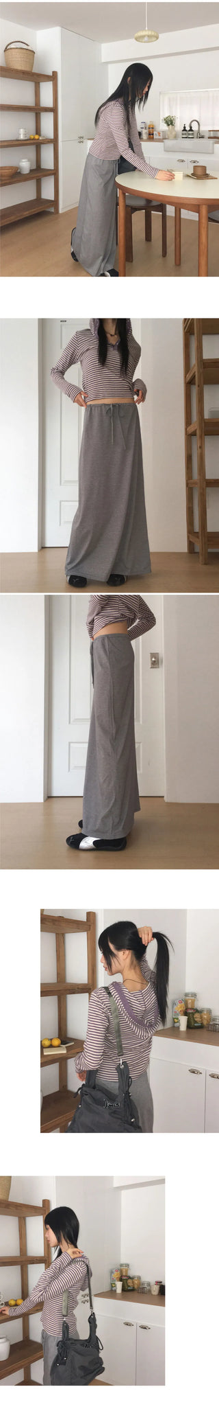 Bondis Strap Cotton Long Skirt