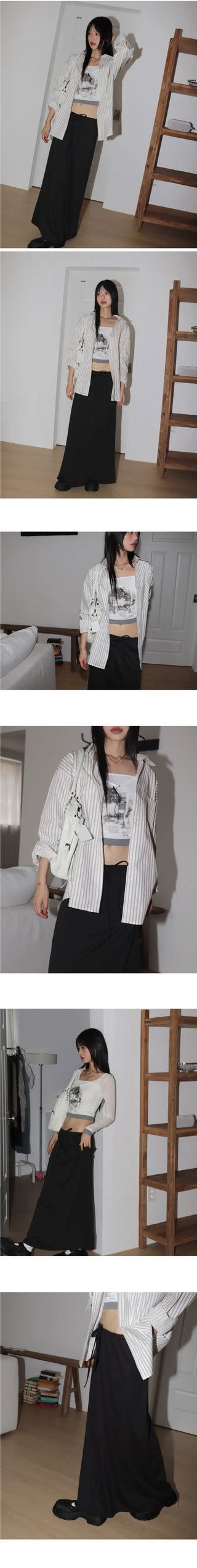 Bondis Strap Cotton Long Skirt