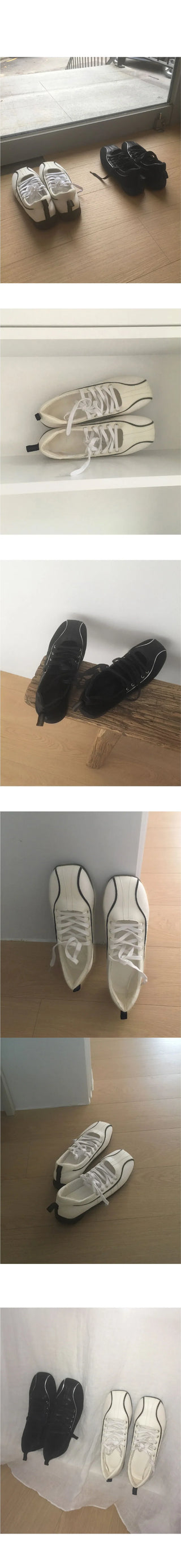 Af Balletcore Flat Strap Leather Sneakers Athletic Shoes