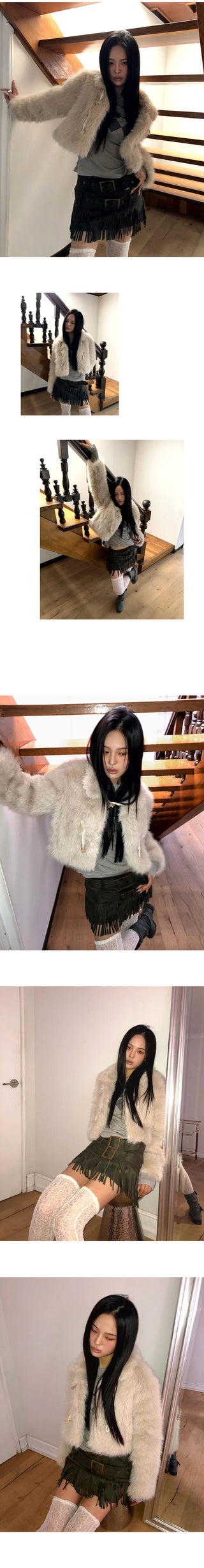 Naru Tteokbokki Button Fur Short Jacket