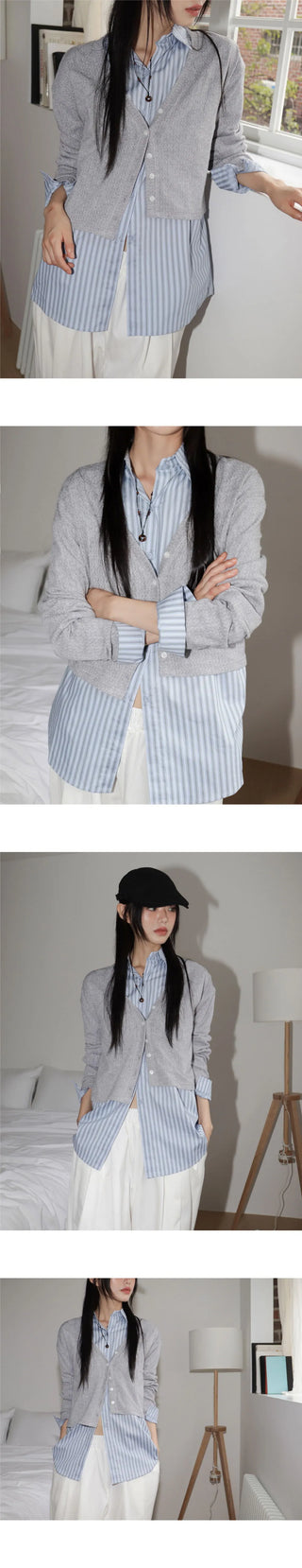 Rover Two Way Unbalanced Wrap Bubble Knitwear Cardigan