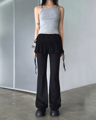 Pinsch Culotte Flare String Skirt Flared Pants