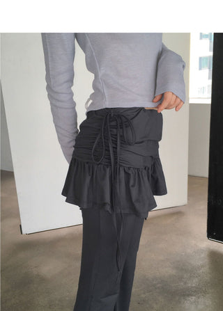 Pinsch Culotte Flare String Skirt Flared Pants