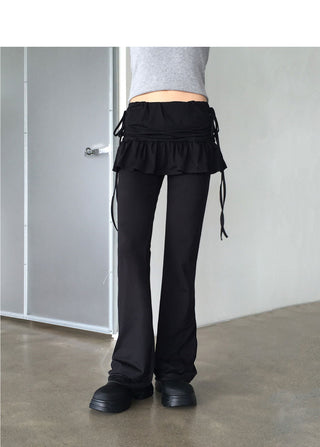 Pinsch Culotte Flare String Skirt Flared Pants