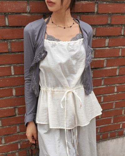 Modison Pleated String Tie Sleeveless