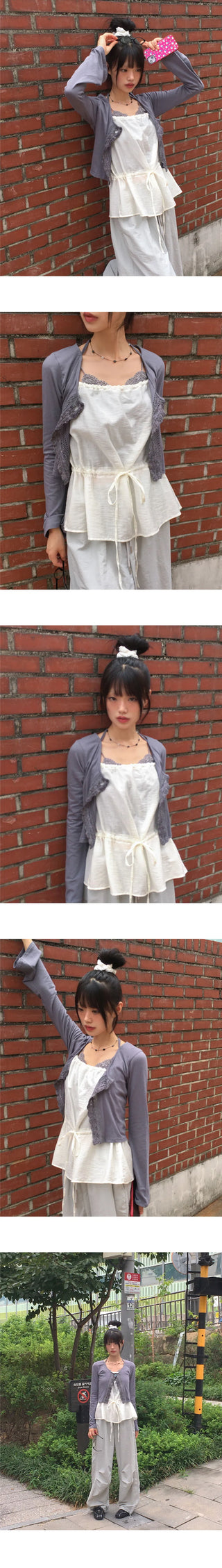 Modison Pleated String Tie Sleeveless