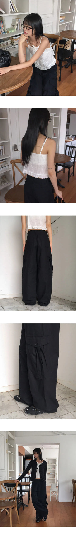 Turby Vintage Big Cargo Pocket Bijou Wide Pants