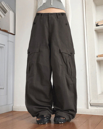 Turby Vintage Big Cargo Pocket Bijou Wide Pants