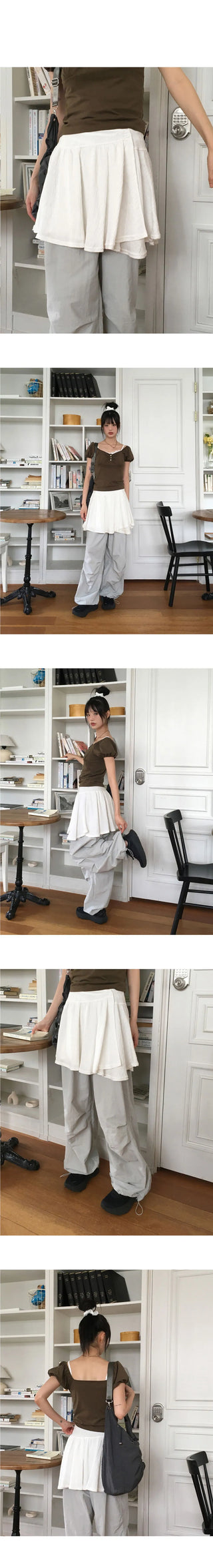 Lenka wrap button mini skirt