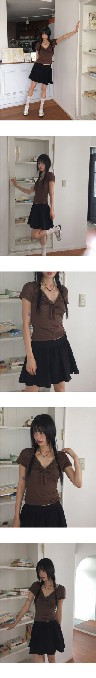 Lenka wrap button mini skirt