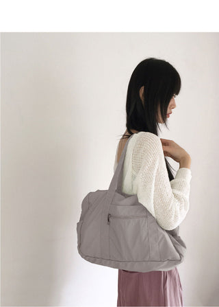 Conin Nylon Zipper Big Shoulder Bag