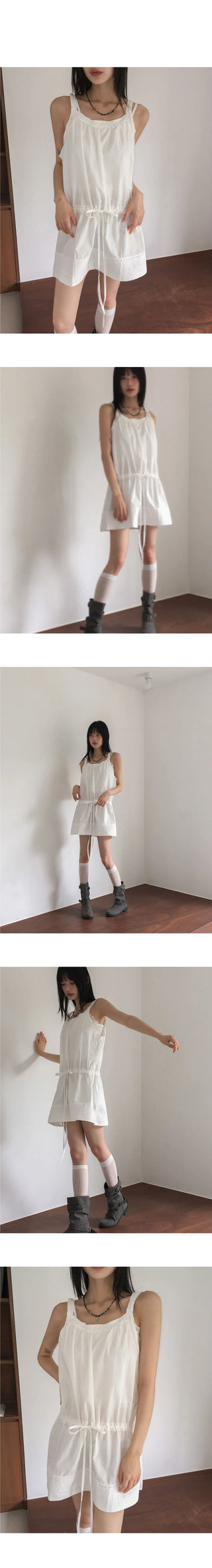 Azel Lace String Mini Sleeveless Dress