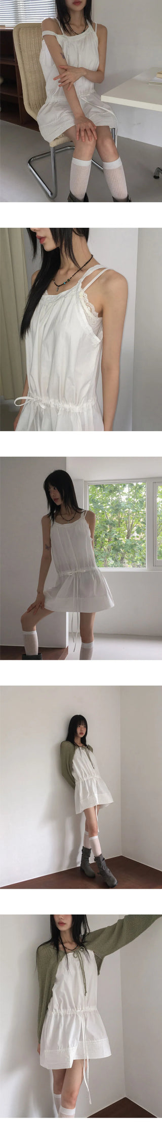 Azel Lace String Mini Sleeveless Dress