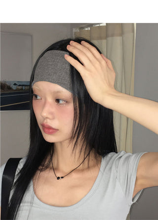 Y2K Ribbed Wide Hair Band for Yover Vacation Resort Look