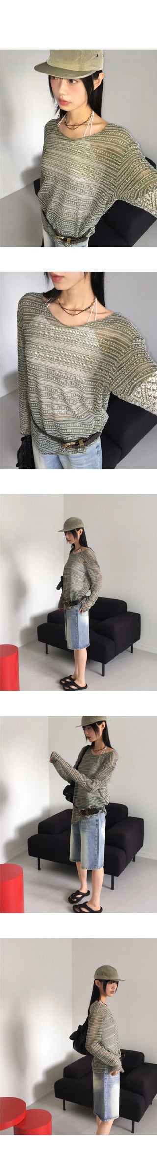 Puro Hippie Stripe Boucle Summer Knitwear