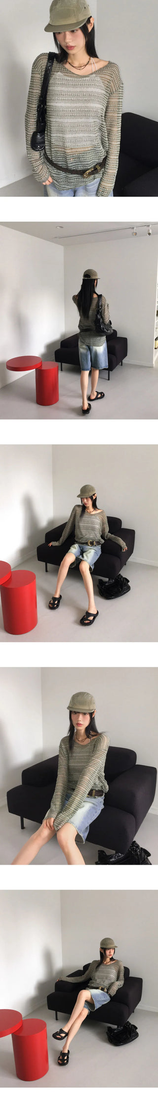 Puro Hippie Stripe Boucle Summer Knitwear