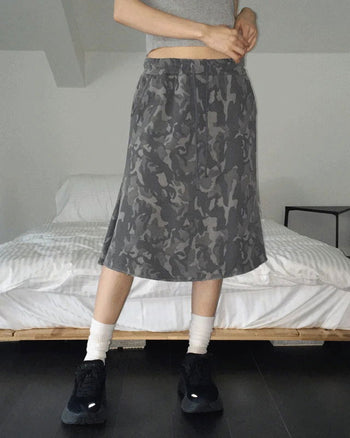 Talking Camo Military Zuri Midi Skirt