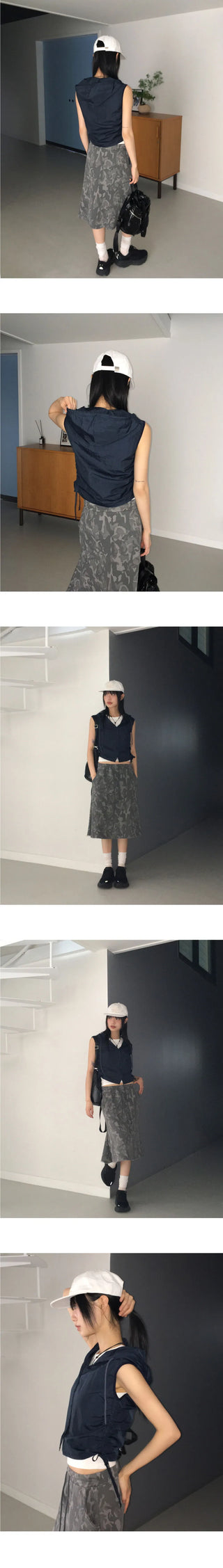 Talking Camo Military Zuri Midi Skirt