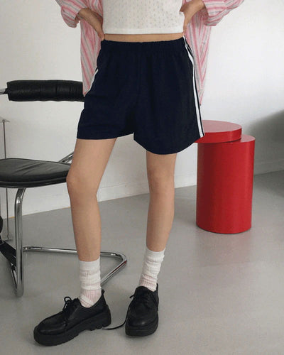 Fuchsia Nylon Track 3-Piece Shorts Pants