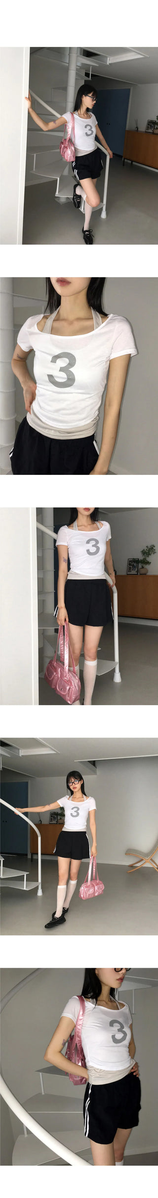 Ridum Halterneck Sleeveless Set No. 3 Short Sleeve T-Shirt