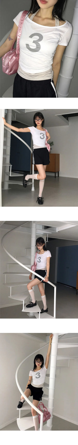 Ridum Halterneck Sleeveless Set No. 3 Short Sleeve T-Shirt