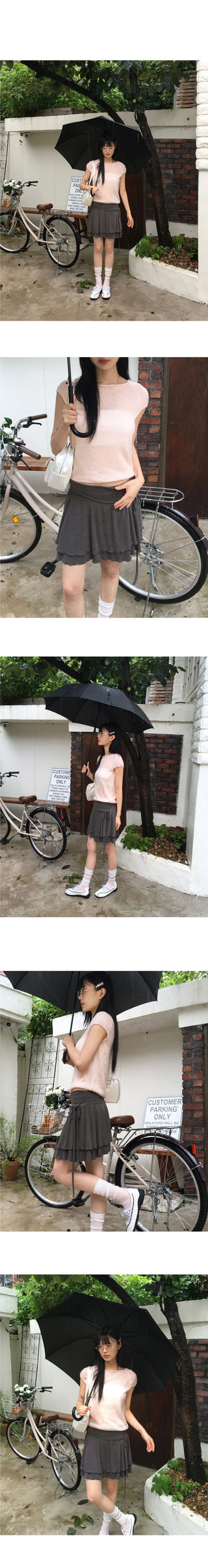 Burr Summer Sheer Wool Cap Sleeve Short Sleeve Knitwear