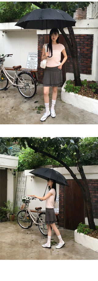 Burr Summer Sheer Wool Cap Sleeve Short Sleeve Knitwear