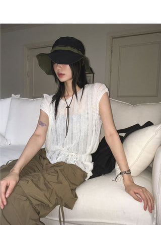 Nekki color nylon safari bucket hat