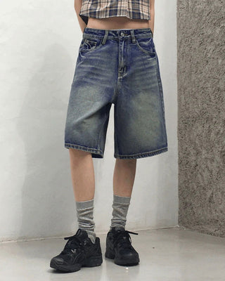 Voile Faded Bermuda 3/4 denim pants