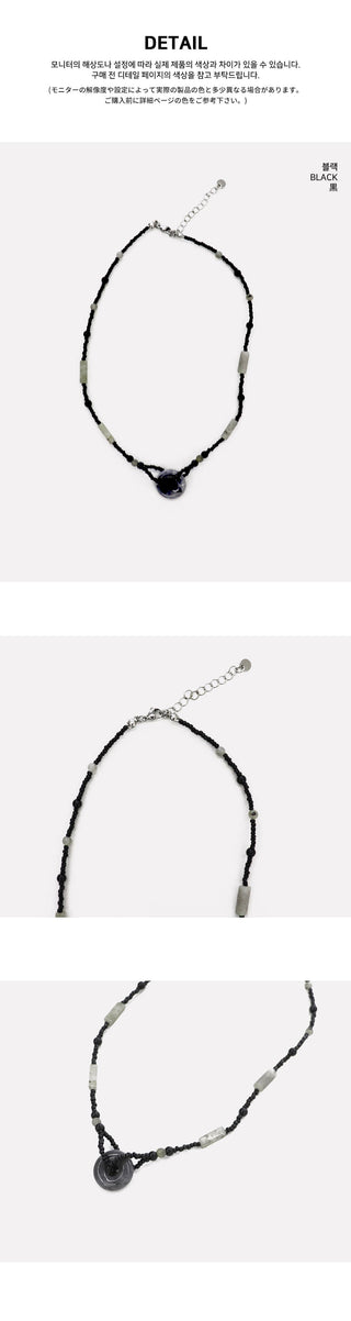 Wipo Vintage Donut Gemstone Necklace