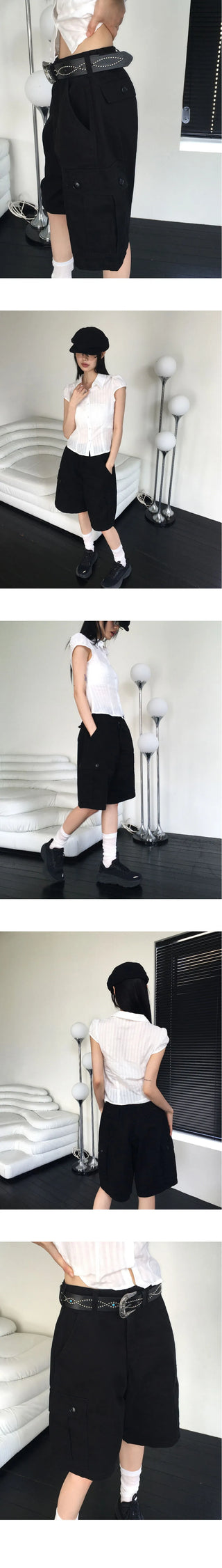 Tempts Vintage Cargo Pocket 5/4 Bermuda Pants