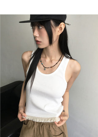 Lilje Surgical Tassel Round Ribbed Sleeveless