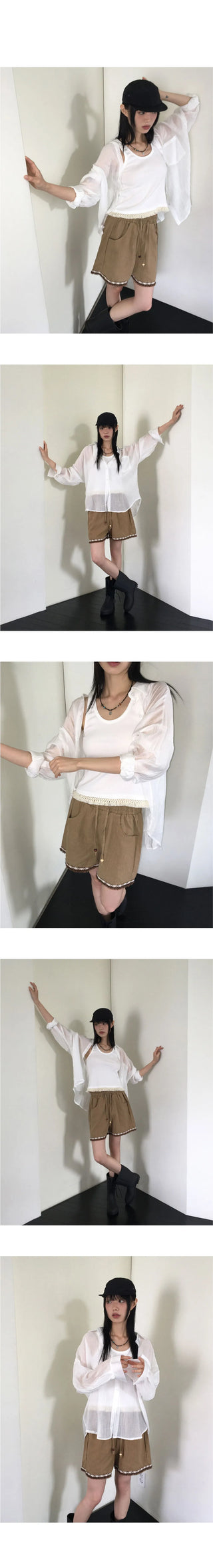 Lilje Surgical Tassel Round Ribbed Sleeveless