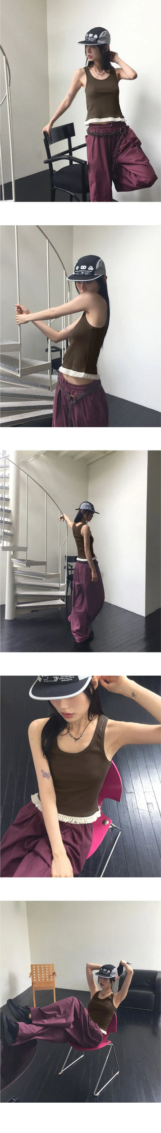 Lilje Surgical Tassel Round Ribbed Sleeveless