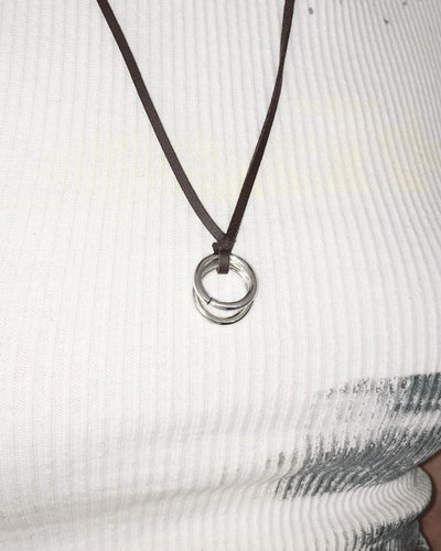 Rubon Ring Suede Adjustable Necklace