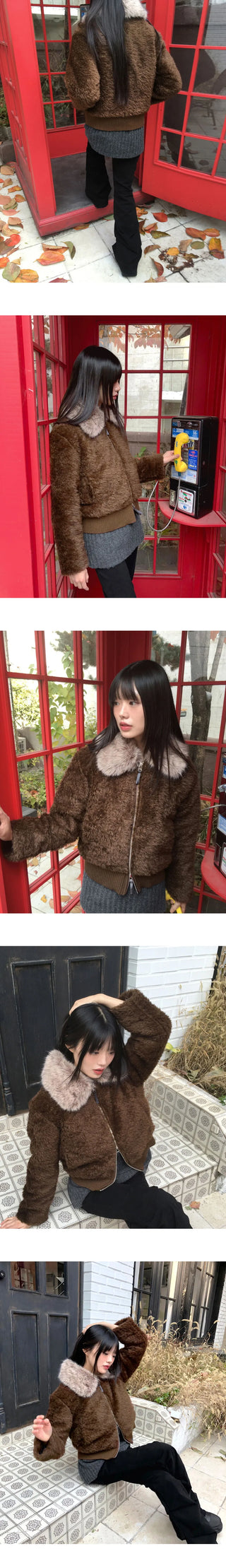 Liha Open Collar Waistband Two-Way V-Neck Long Knitwear