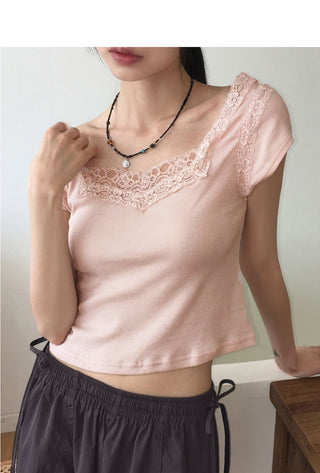 Notter Double Lace Square Short Sleeve T-Shirt