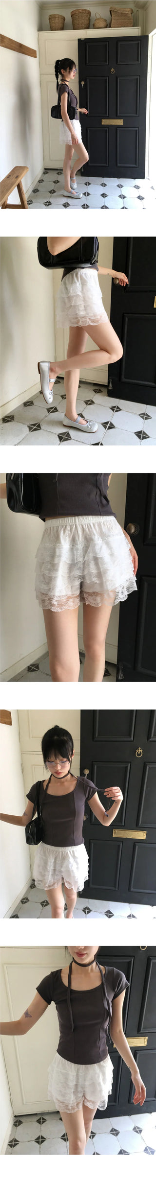 Piso lace frill cancan shorts pants