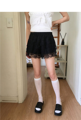 Piso lace frill cancan shorts pants