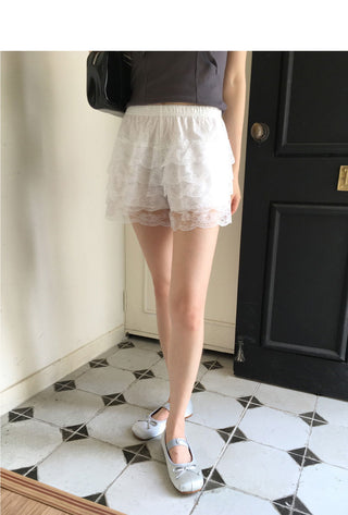 Piso lace frill cancan shorts pants