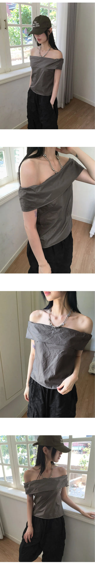 Silver Ball Two-Row Chain Necklace
