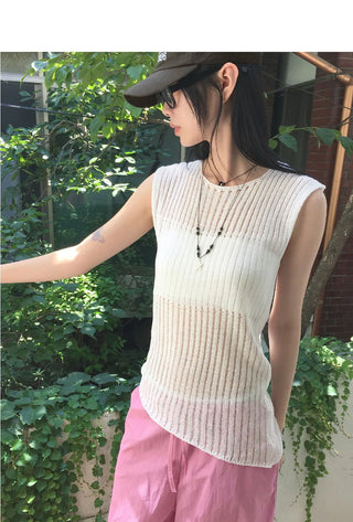 Chota Vintage Damage Net Uncut Knitwear Sleeveless