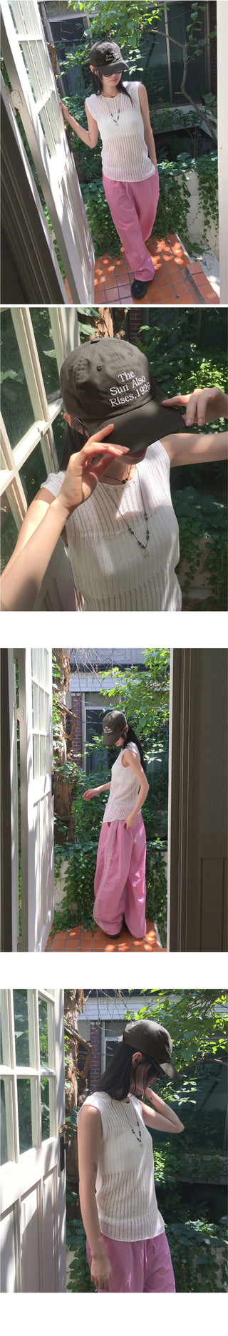 Ulso lettering embroidered cotton ball cap